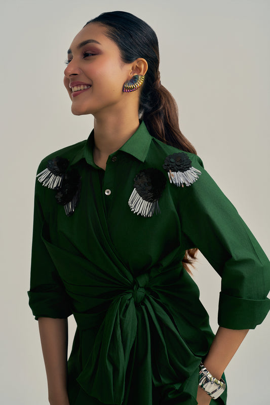 SILVERLEAF WRAP SHIRT