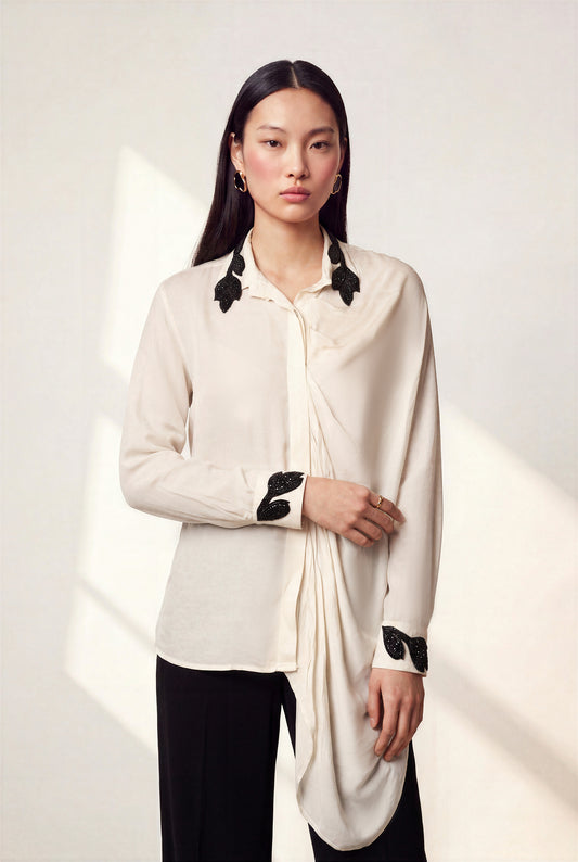 CREST DRAPE SHIRT