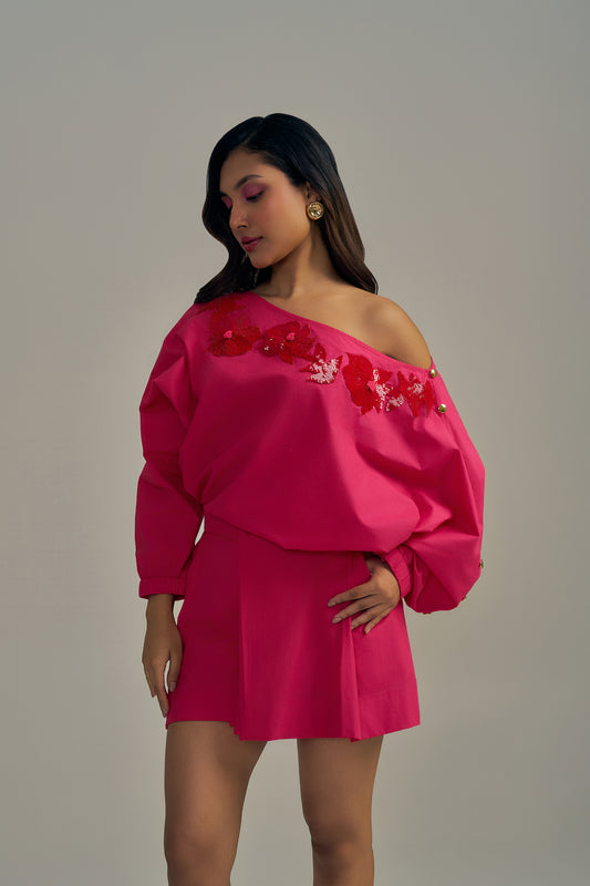 FUCHSIA FLAME SHIRT