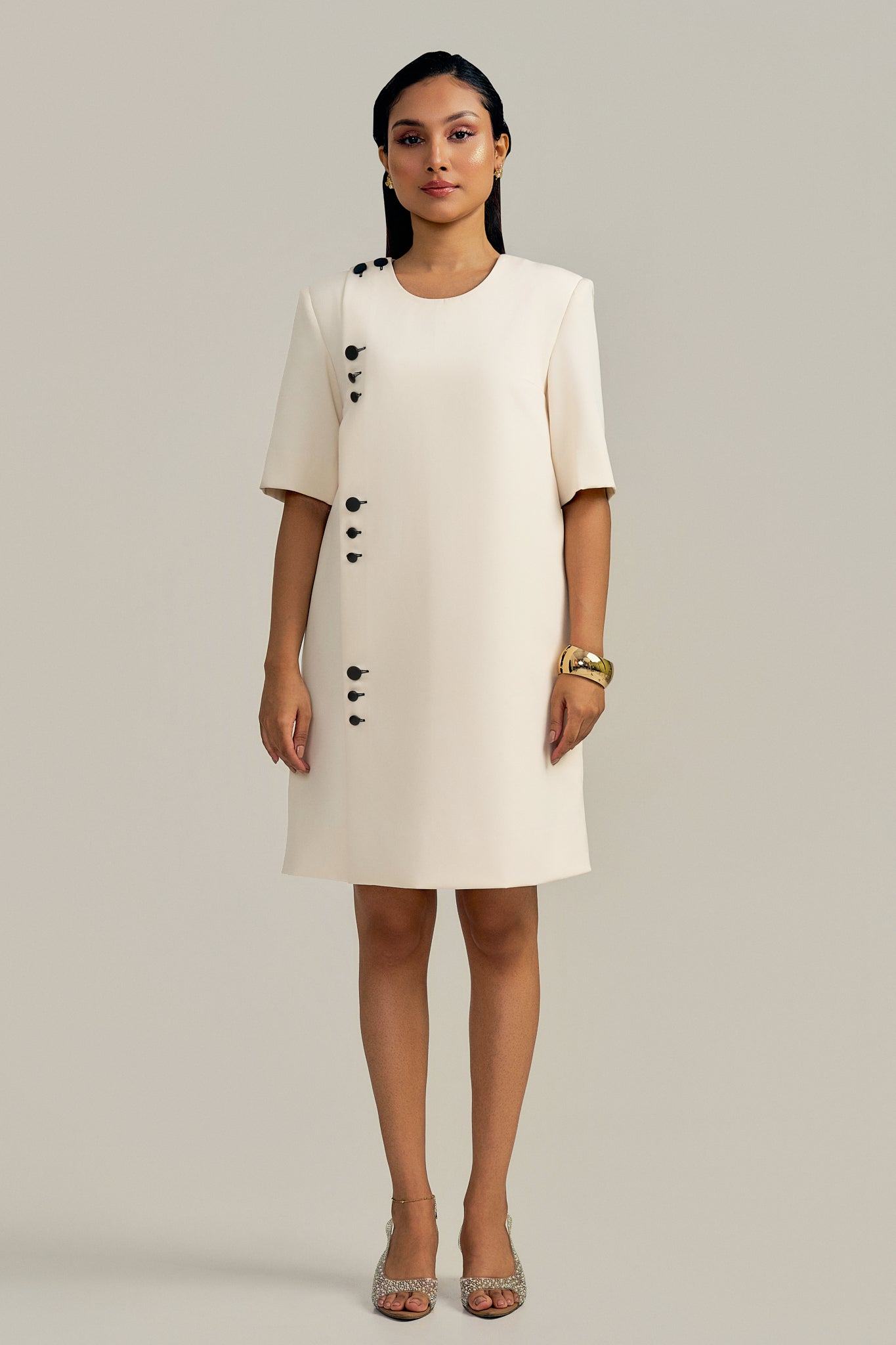 COLUMN IVORY DRESS