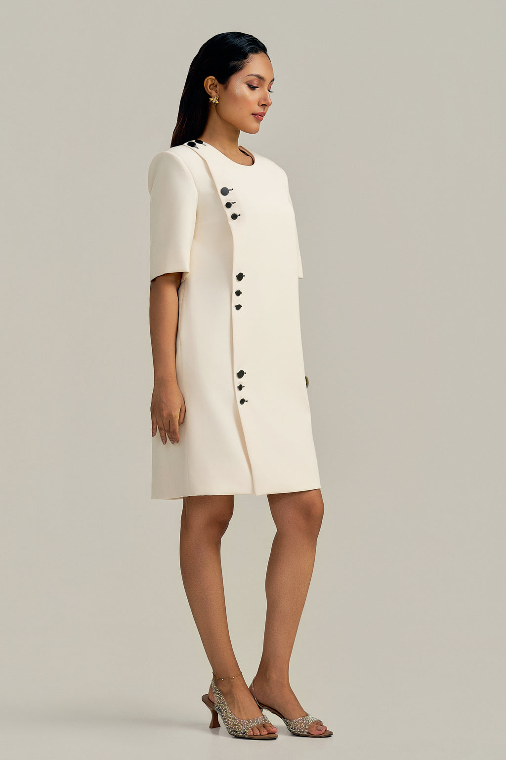 COLUMN IVORY DRESS