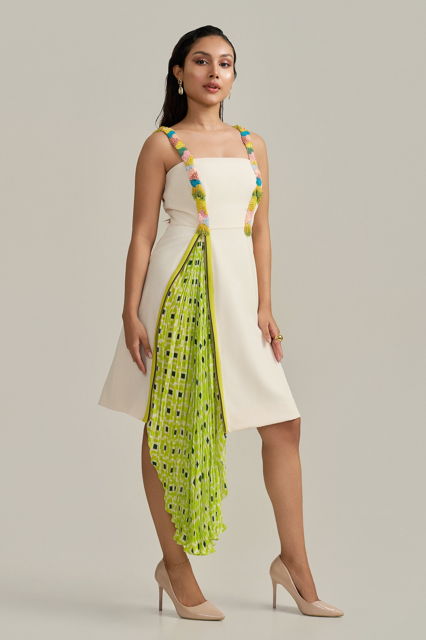 IVORY FLICKER DRESS
