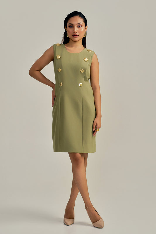 BUTTONED HARPER DRESS