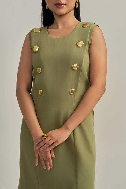 BUTTONED HARPER DRESS