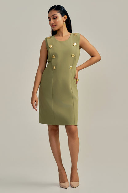 BUTTONED HARPER DRESS
