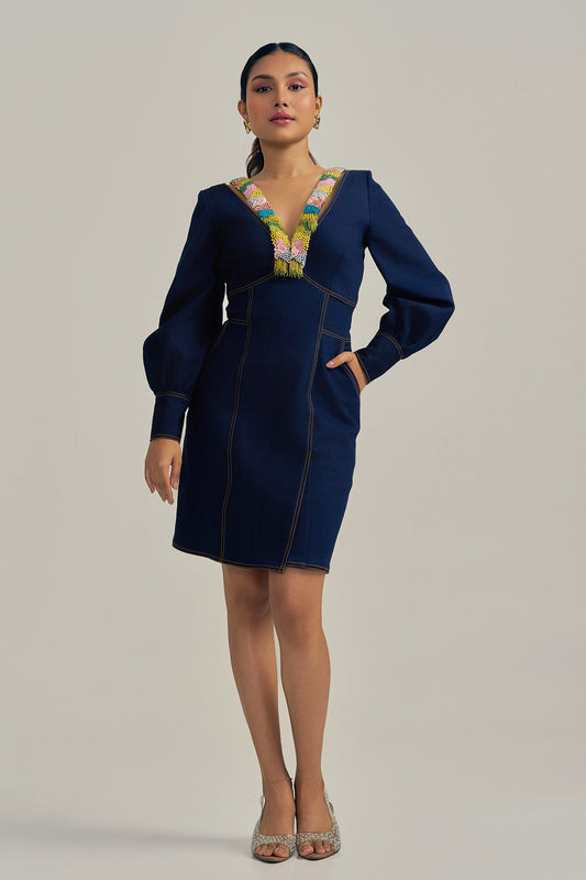 INDIGO BLOOM DRESS