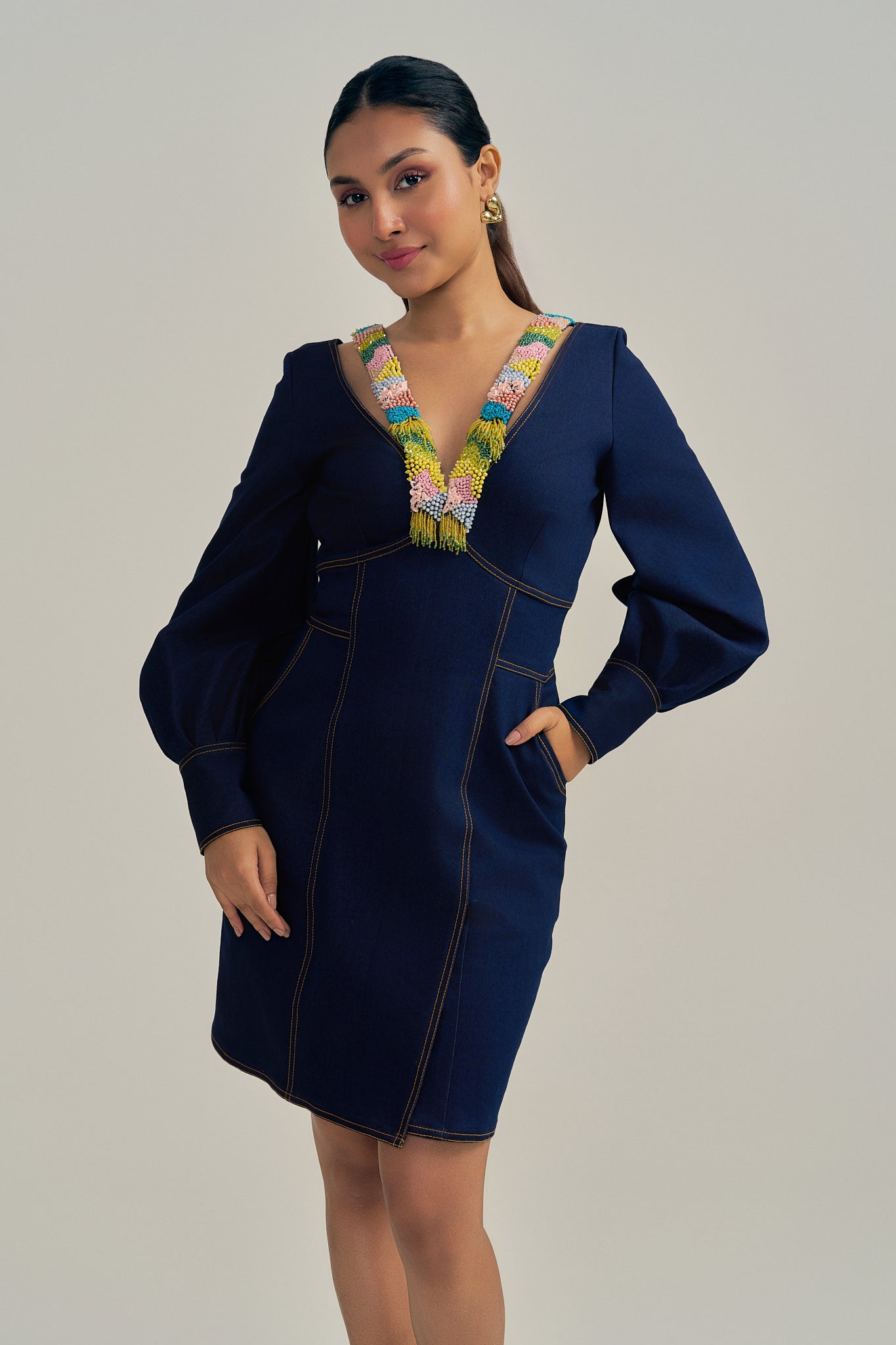 INDIGO BLOOM DRESS