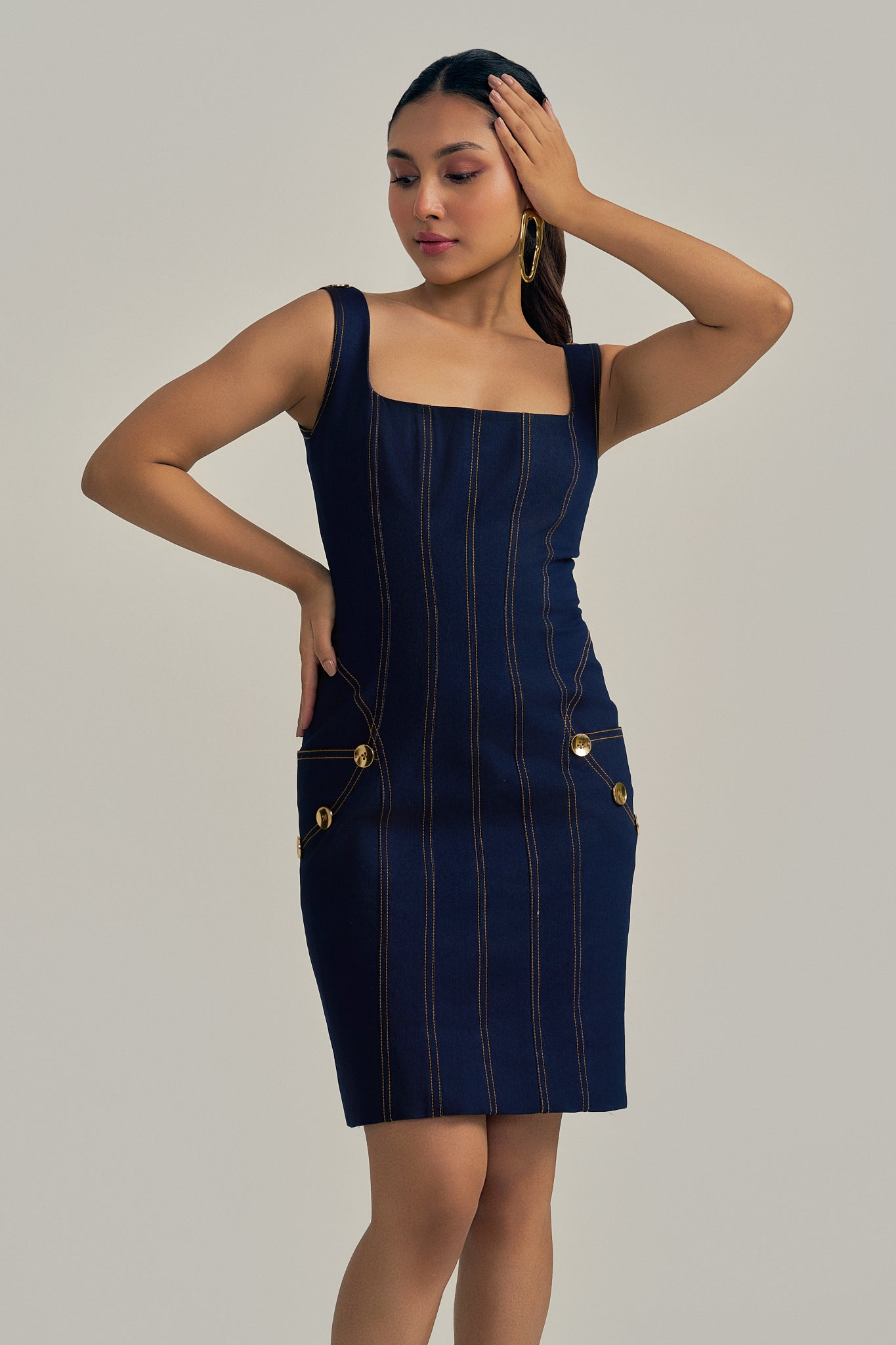 LINEA LUXE DENIM DRESS
