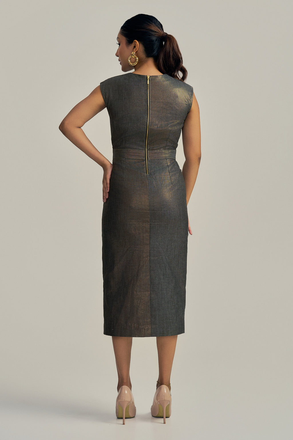 MIDNIGHT TILT DENIM DRESS