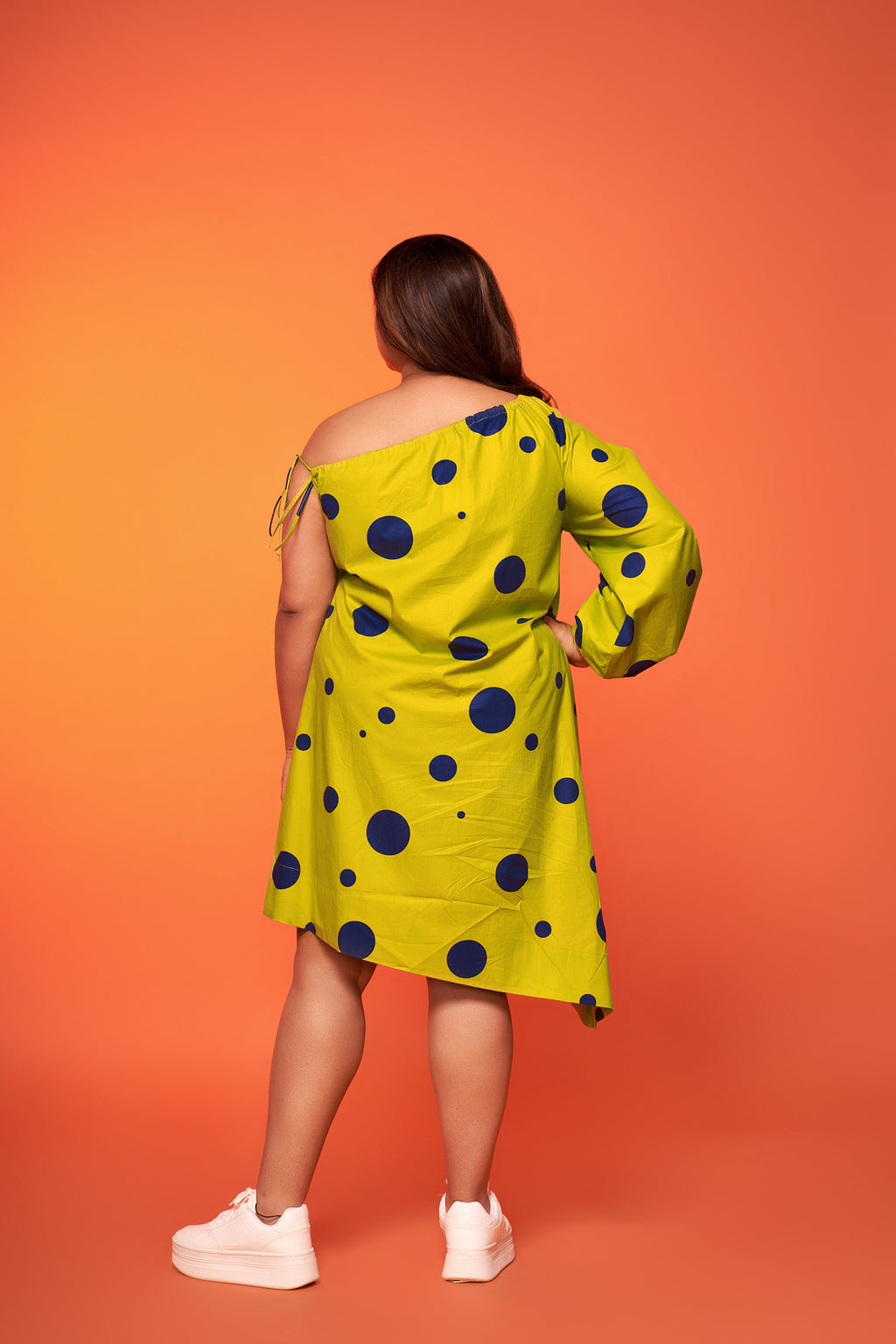 POLKAVERSE DROP & TIE DRESS