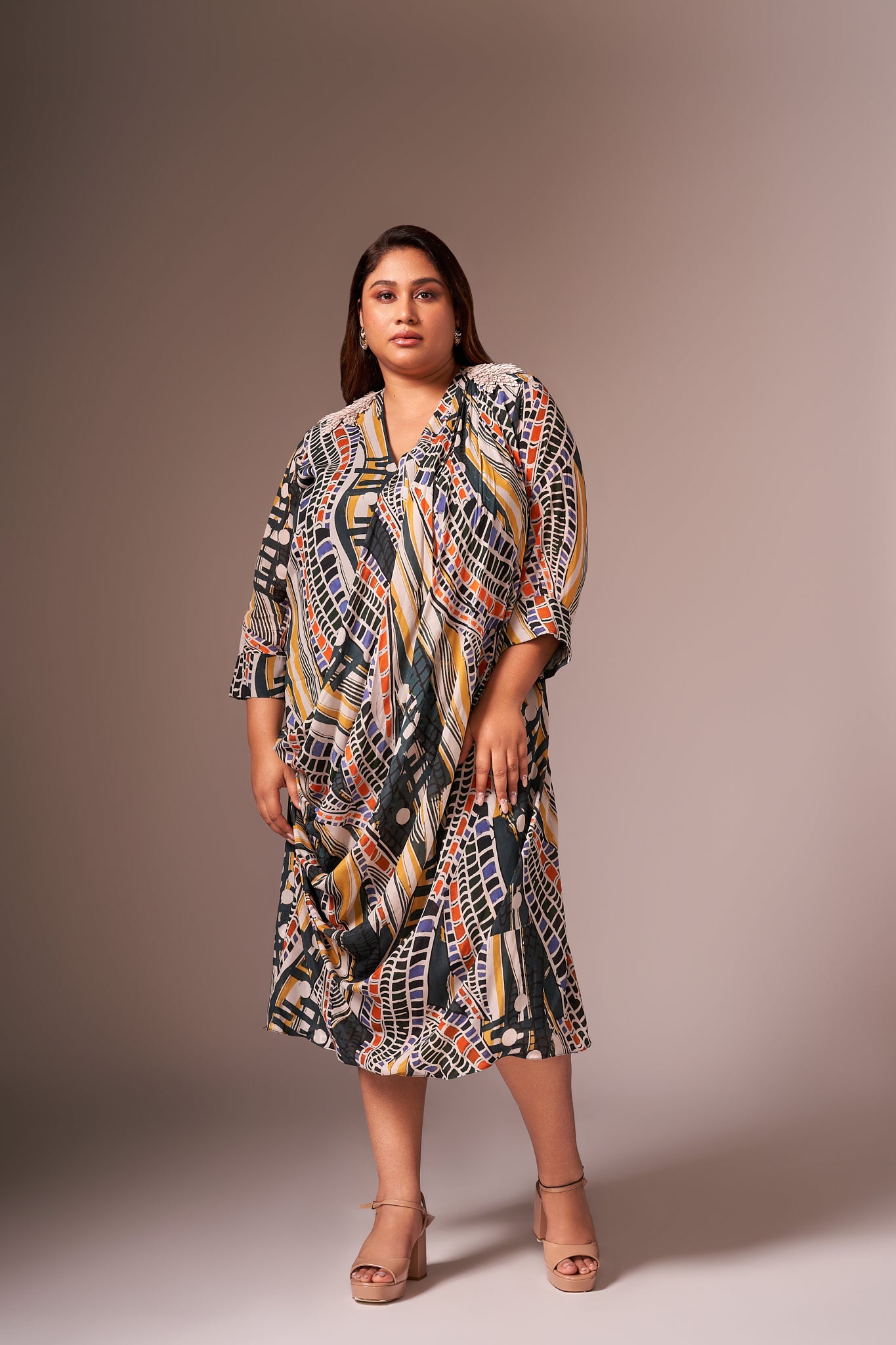 WREATH COWL DRESS
