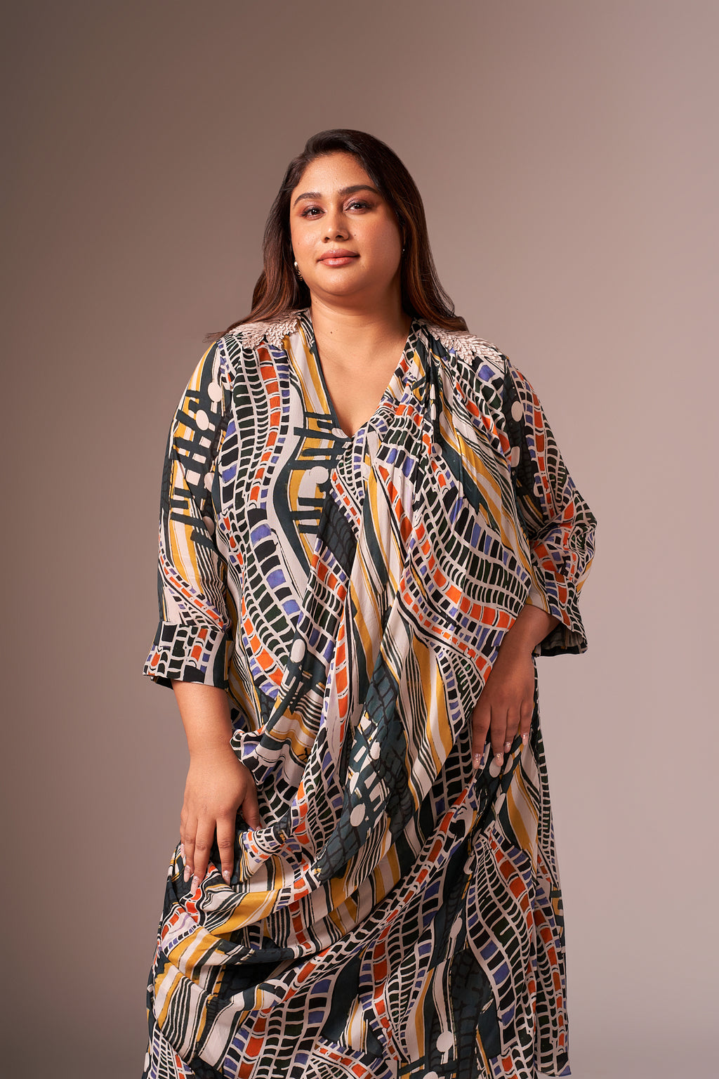 WREATH COWL DRESS