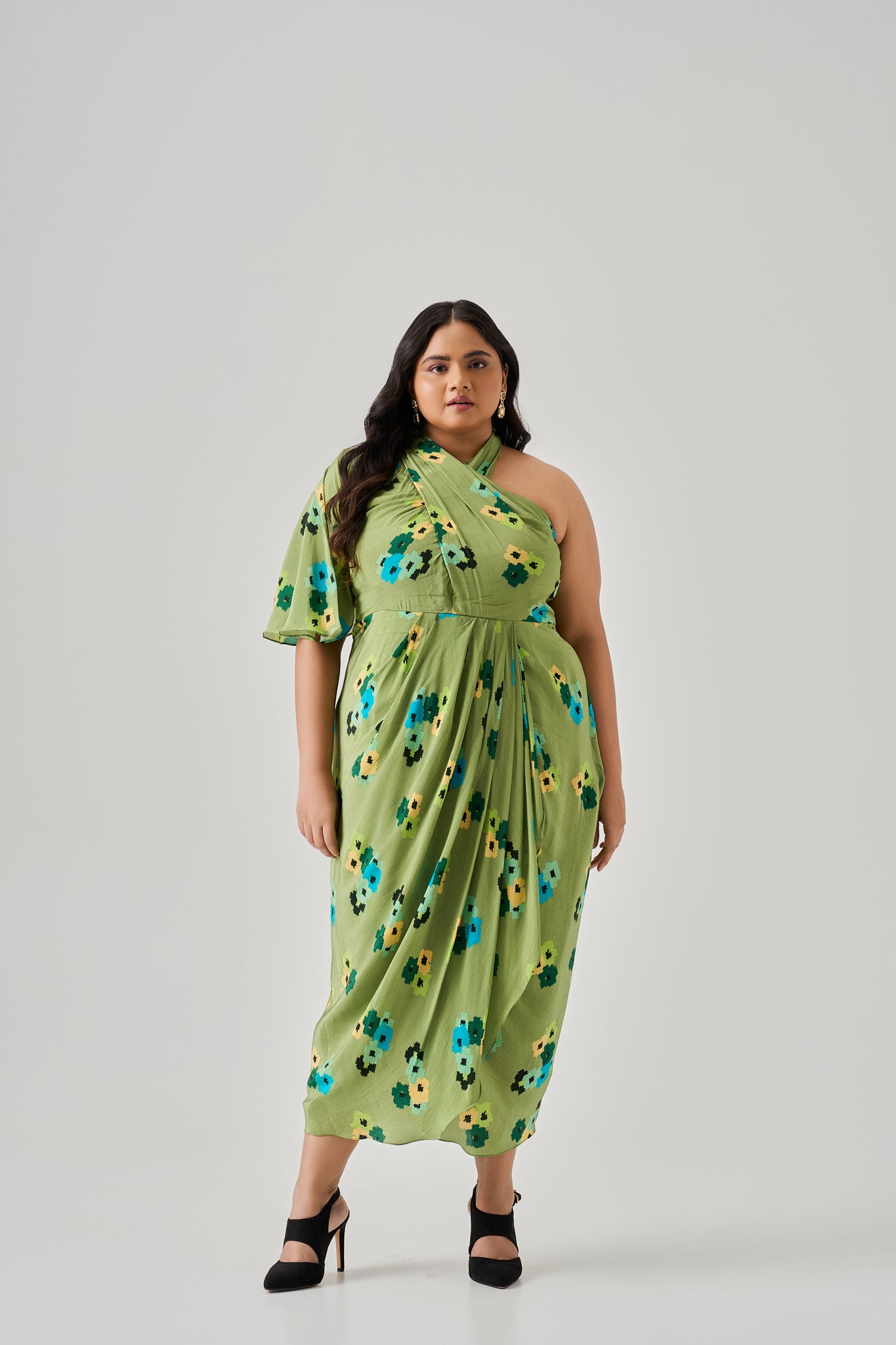 TWIST DRAPE DRESS