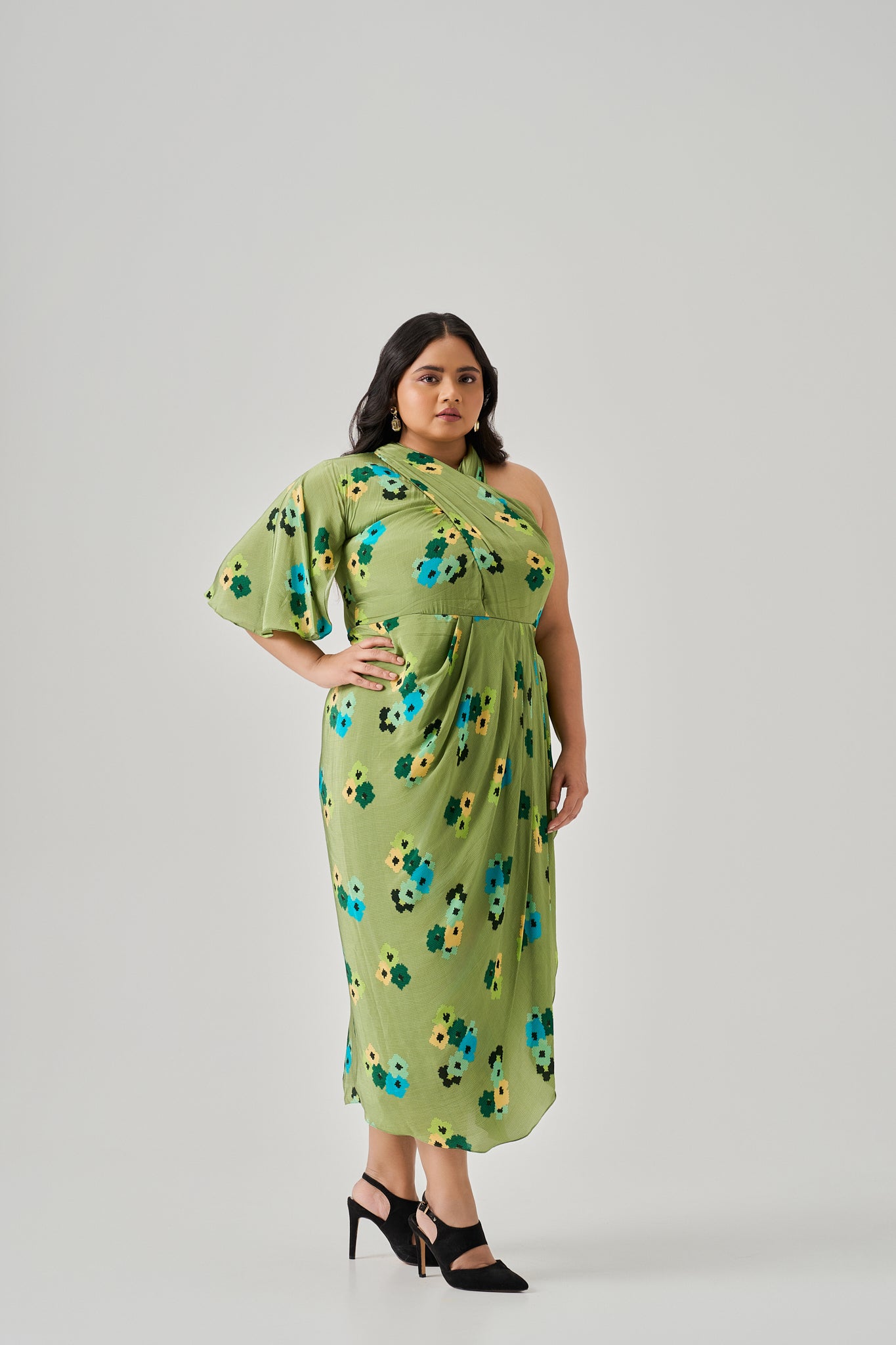 TWIST DRAPE DRESS