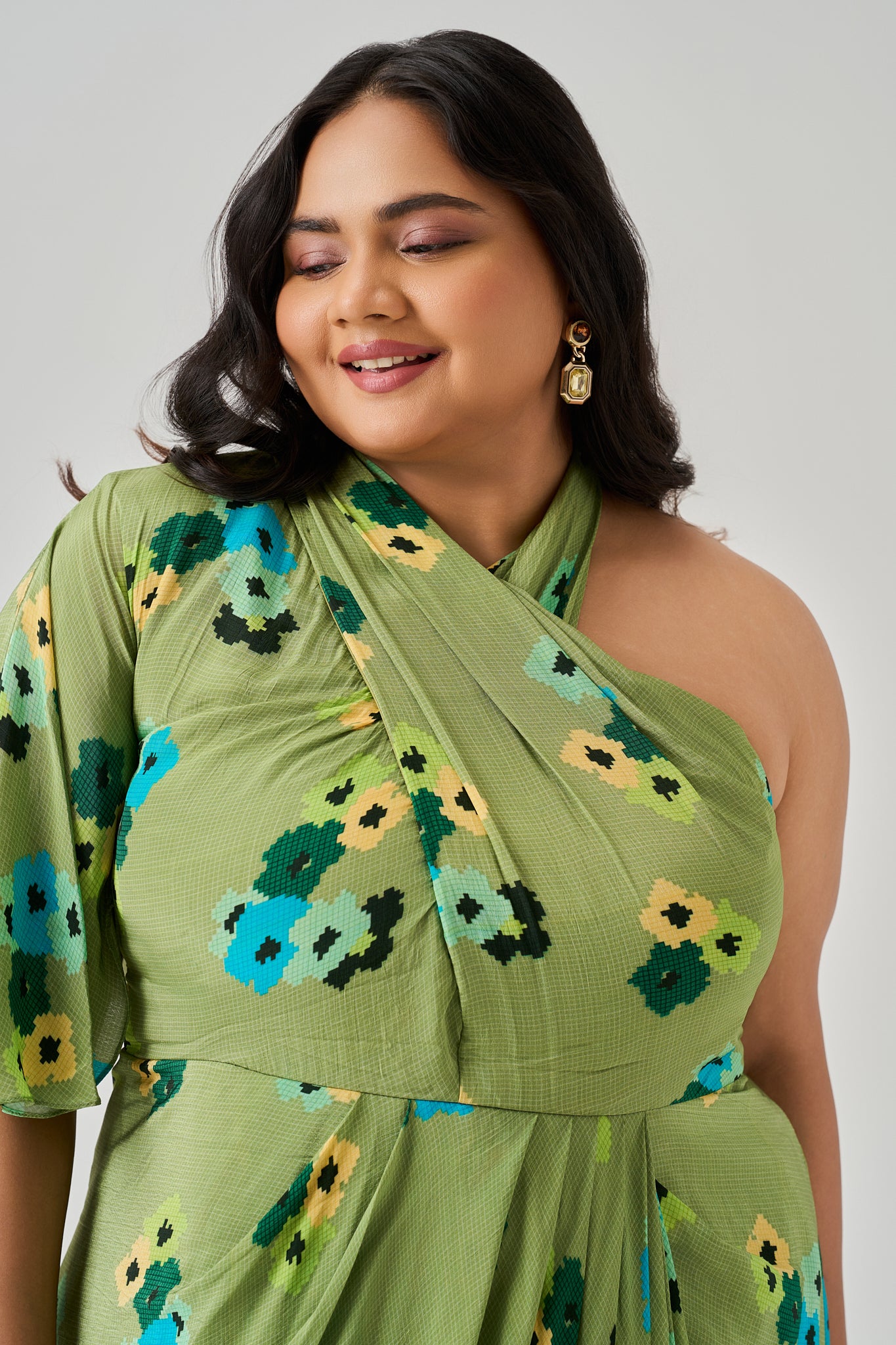 TWIST DRAPE DRESS