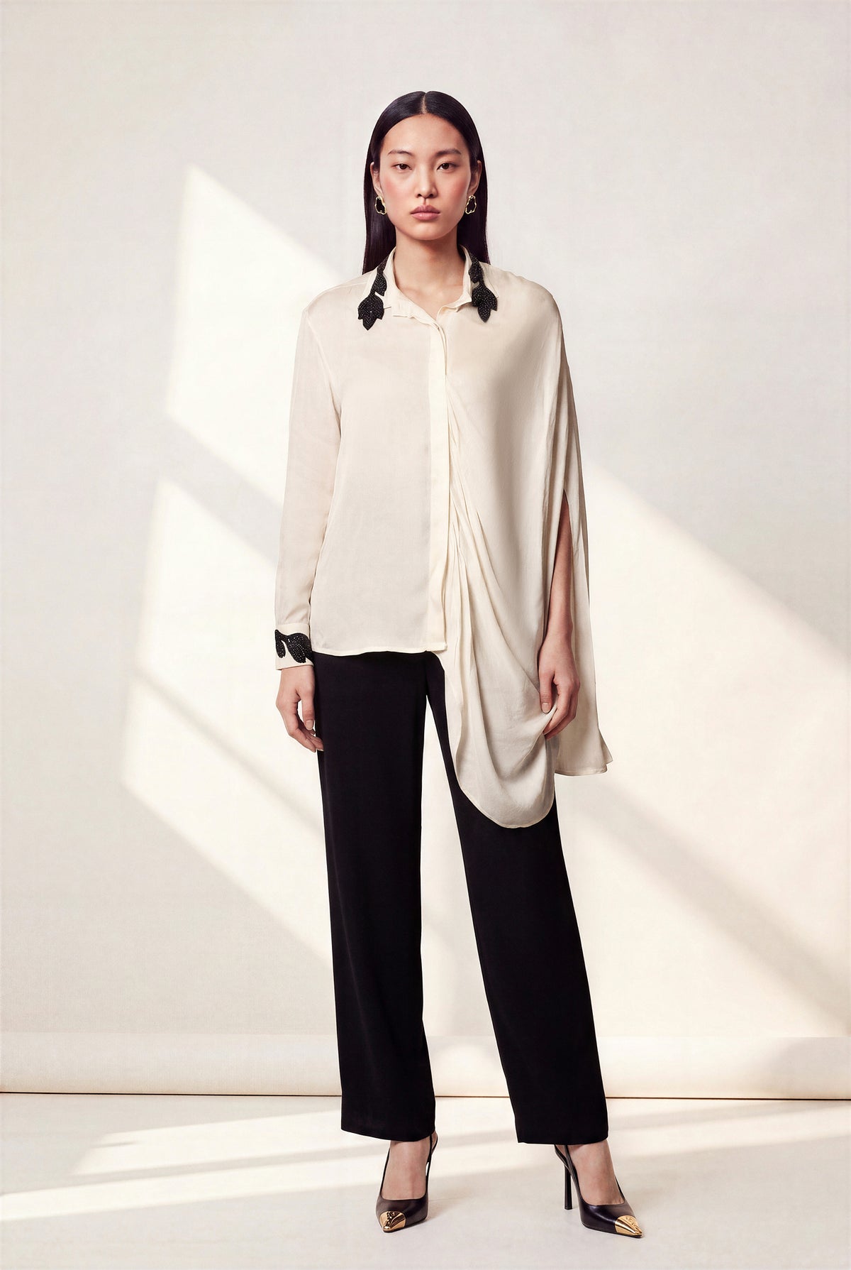 CREST DRAPE SHIRT