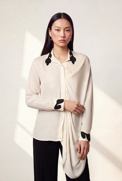 CREST DRAPE SHIRT