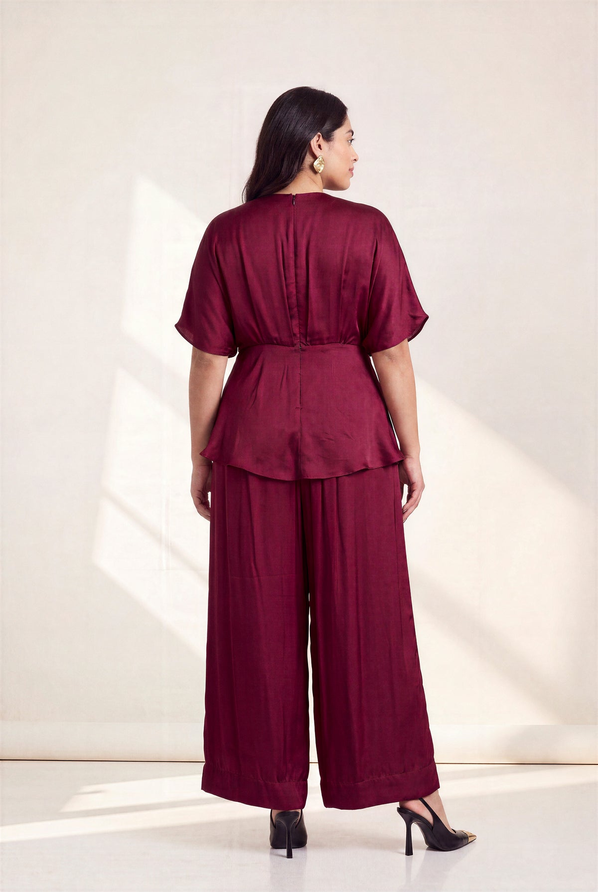 ROSETTE OVERLAP CO-ORD (WINE)