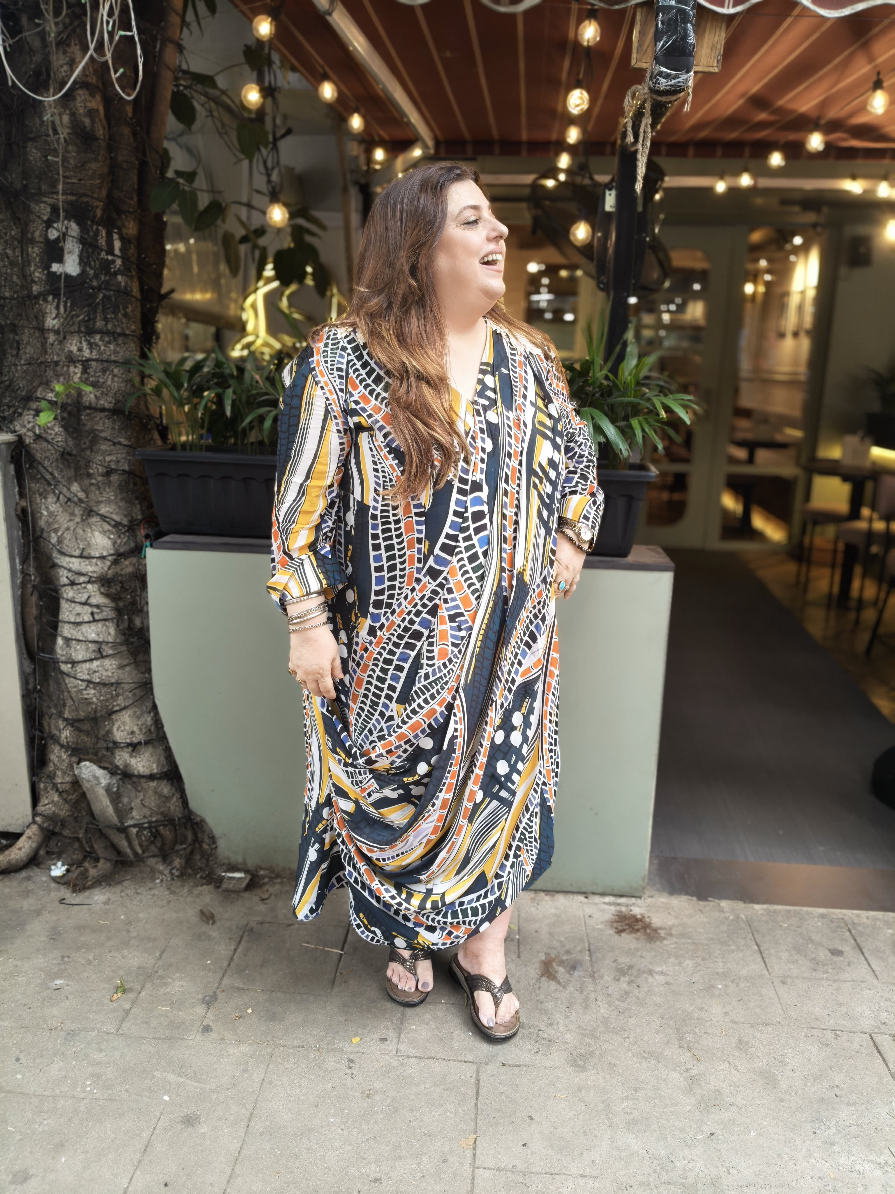 WREATH COWL DRESS