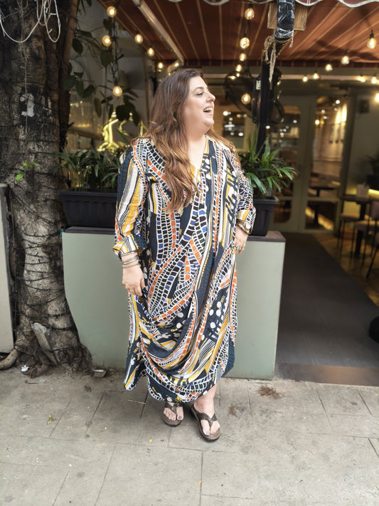 WREATH COWL DRESS