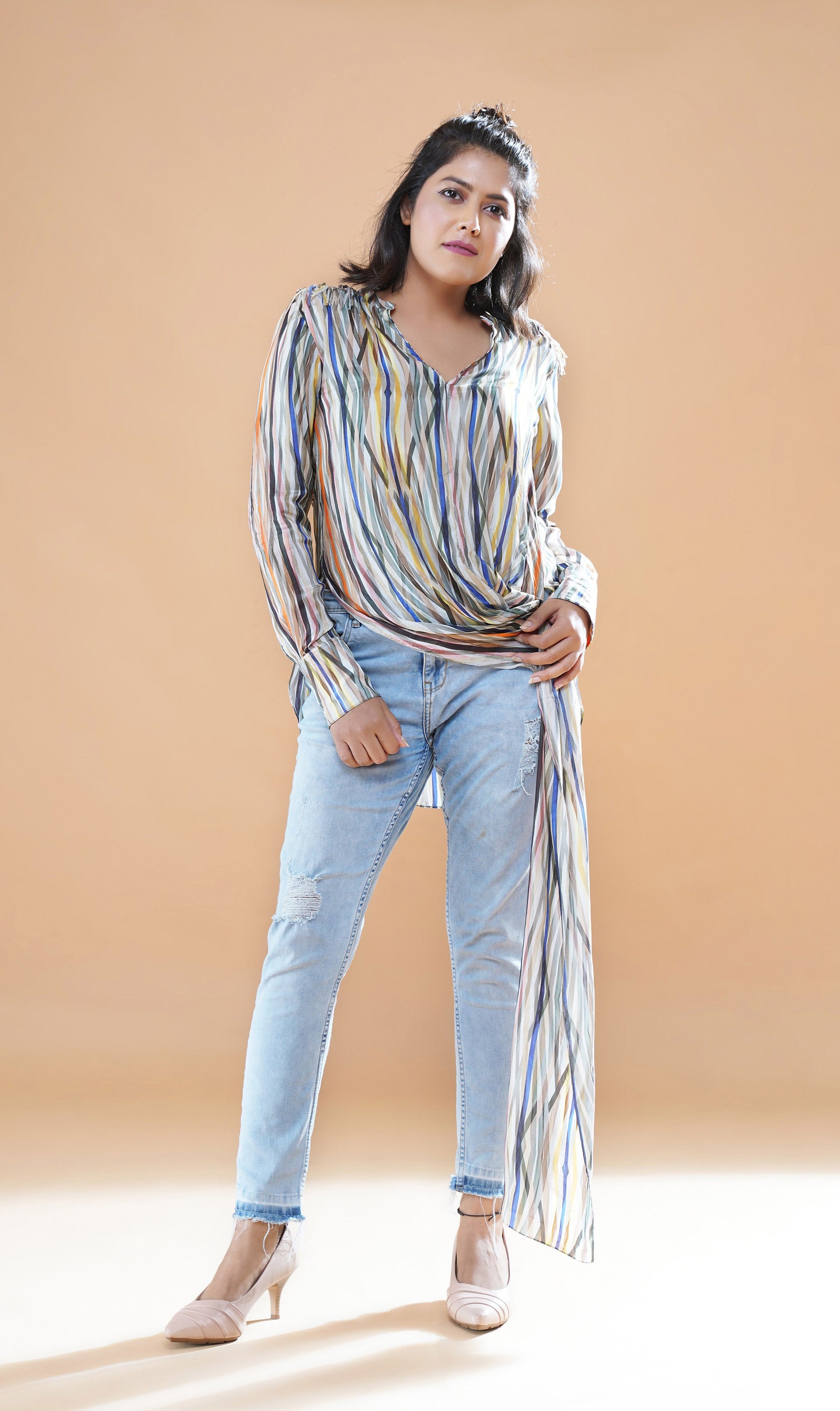 MONSE TOP L JUNGLE STRIPE